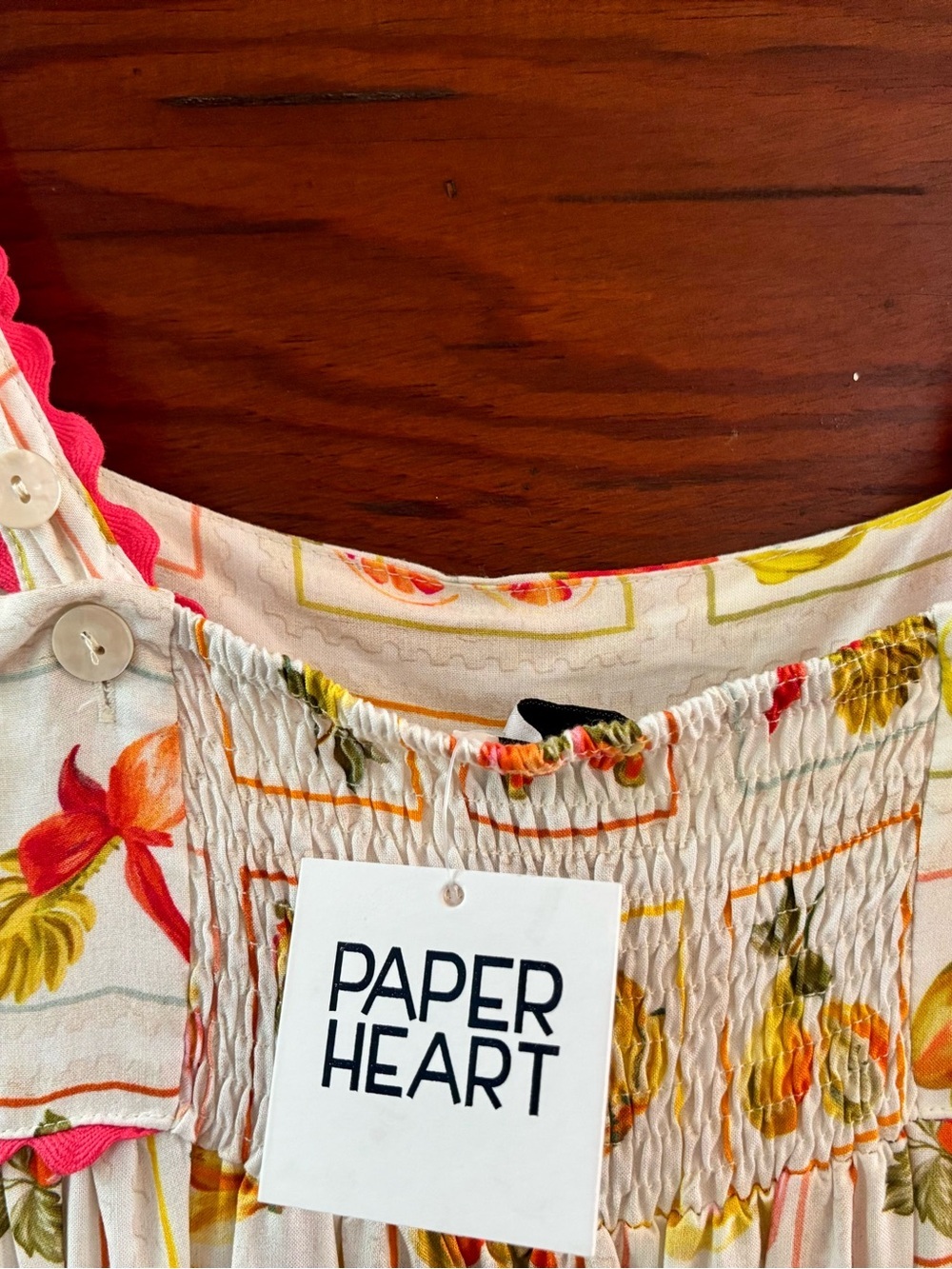 NWT Anthropologie Paper Hearts Dahlar Fruit Pattern Sleeveless Maxi Dress - Picture 4 of 11